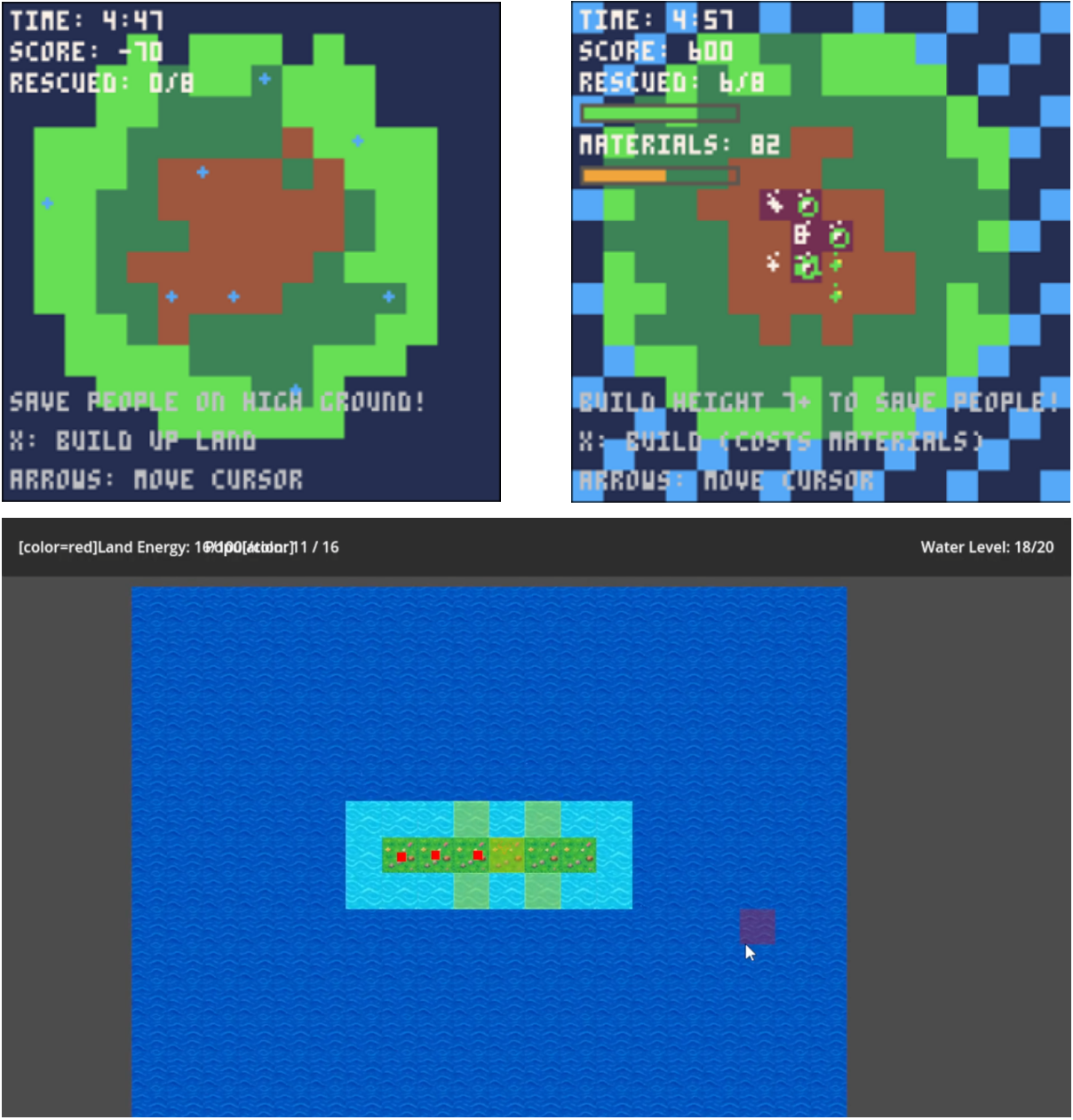 Screenshots from Case 1